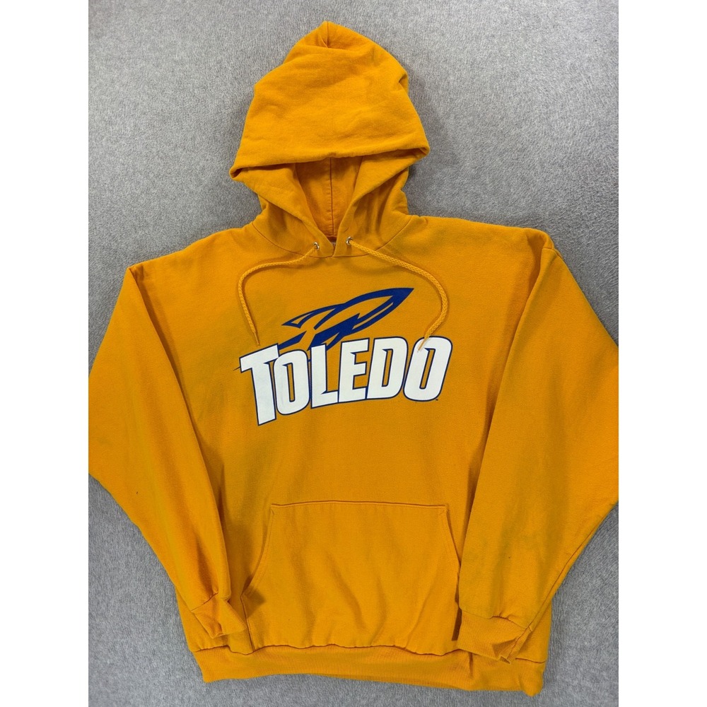 Toledo Rockets Hanes Screened Logo Campus Hoodie Sweatshirt (Men's XL) Yellow